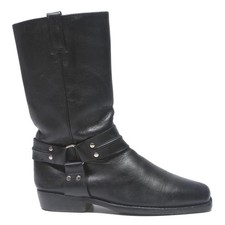 TONY MORA Mens Black Leather