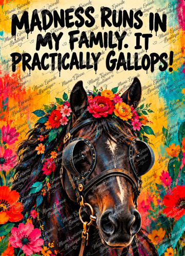 Funny horse poster - a3, |