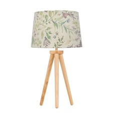 Modern Light Oak Table Lamp