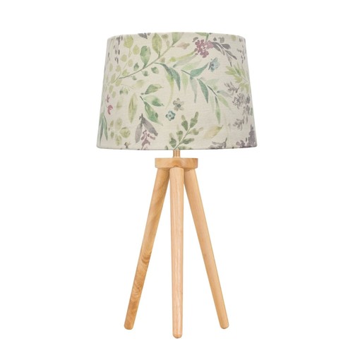 Modern light oak - table, lamp