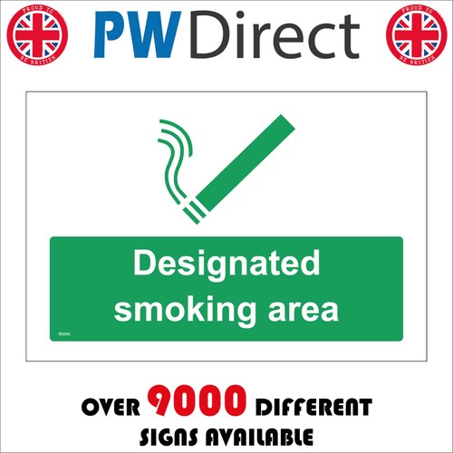 Sign designated smoking area - sign,