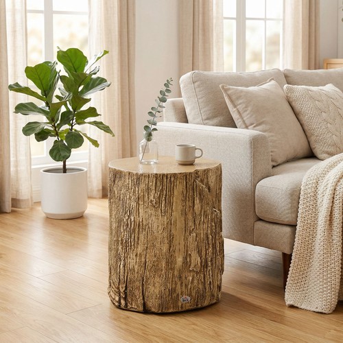 Tree stump side table round - stump,
