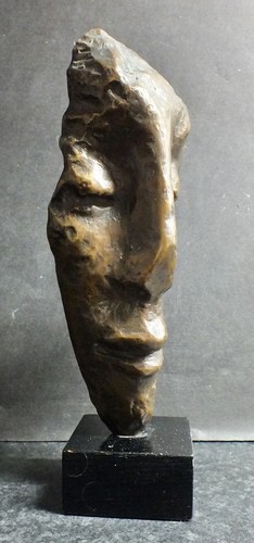 Cold cast bronze face - cold,