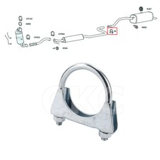 For Citroen Berlingo MK3 (K9) 1.2 MPV Rear Back Box Silencer Exhaust Clamp