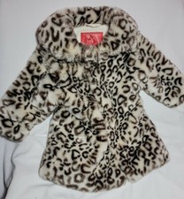 Designer Pampolina SZ 12 months Cheetah Print Faux Fur Coat! Quality! Pre owned