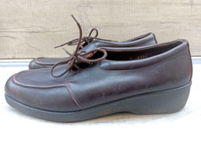 Womens ROHDE Dark Soft Brown Genuine Leather Smart Casual Laceup Shoes Size 6 39