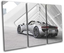 Porsche 918 Supercar Cars TREBLE CANVAS WALL ART Picture Print