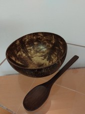 Jungle Culture  Natural Eco Friendly Coconut Bowls, Spoons  Set X 2