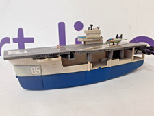 Micro Machines Aircraft Carrier Toy *rare blue* #85 1988 Galoob 80s 