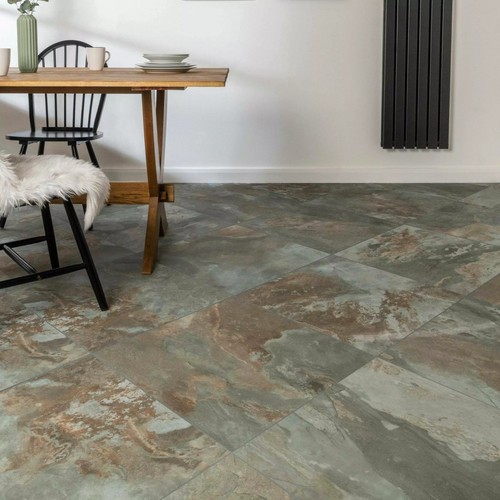 Slate way green matt - matt, porcelain
