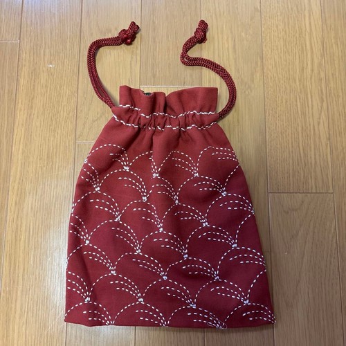 Japanese drawstring bag - japanese,