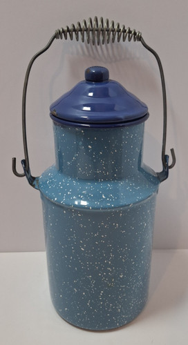 Vtg enameled milk can lid - vtg,