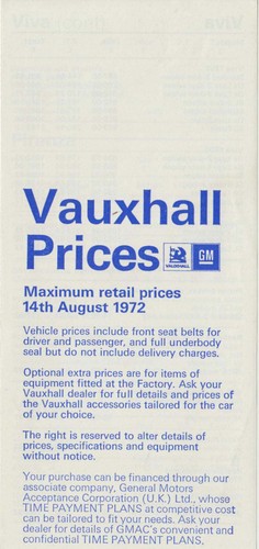 Vauxhall range price - vauxhall,