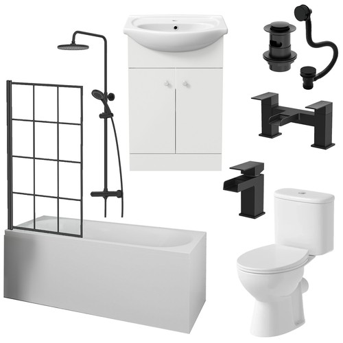 Complete bathroom suite black - complete,