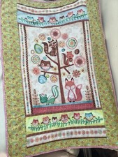 Cot Quilt  handmade woodland