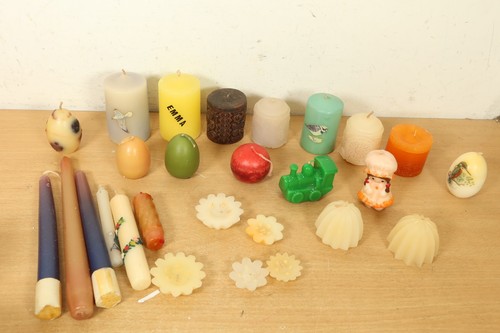 Vintage large candle bundle - candle,