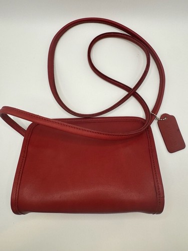 Vintage coach red leather mini - leather,