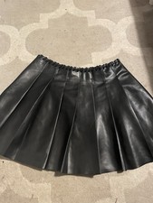 Black Faux Leather Mini Skirt