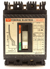 FEDERAL ELECTRIC HEF3P100 MCCB 100 AMP TRIPLE POLE 3 PHASE BREAKER SELECT 100A