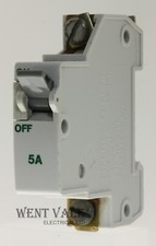 Crabtree SB6000 - 5a to 40a Single Pole Type 1 MCB's rated @ 6kA Used 11U
