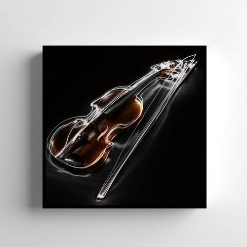 Abstract violin music canvas - violin,