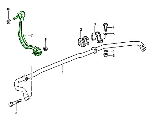 Drop link front porsche - drop, 993