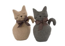 CAT DOORSTOP FABRIC FILLED