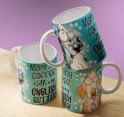 Cute setter mug english - mug,,