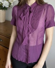 Warehouse 100% Silk Pussy Bow