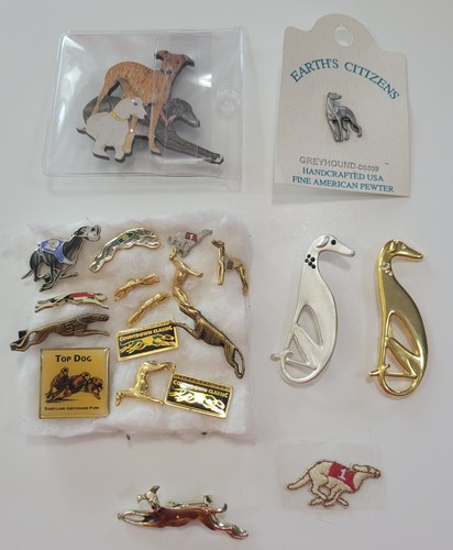Greyhound racing lapel pins - greyhound,