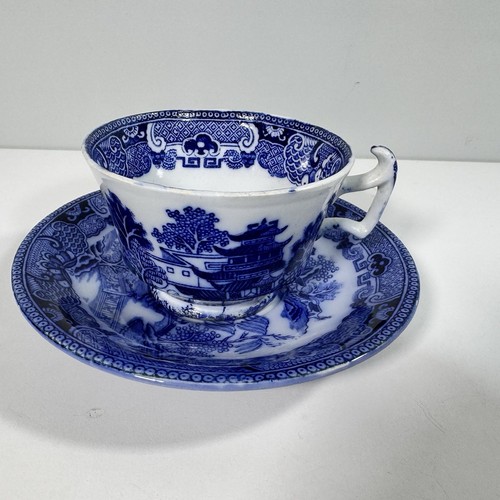 Maling willow pattern cup - maling,
