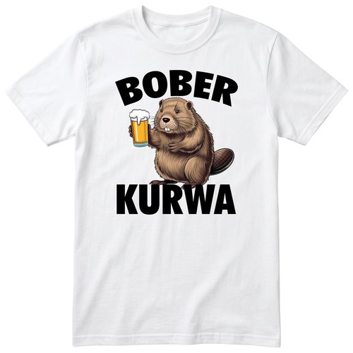Koszulka bober mem bobr - mem, z