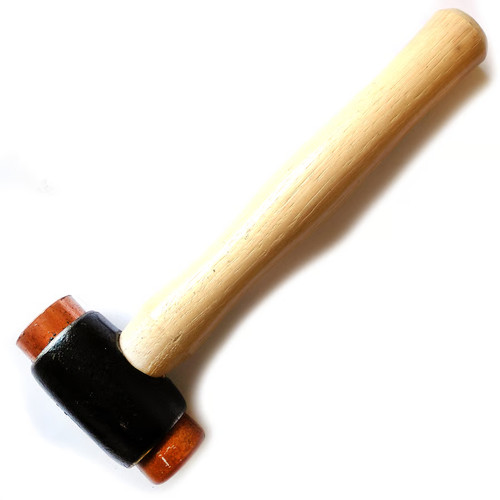 Copper rawhide hammer mallet - rawhide,