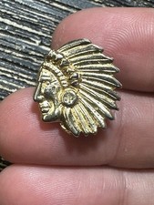 Gold tone Indian chief head