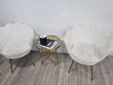 Beautiful Marble And Silver Dining Table With Door Knocker Chairs