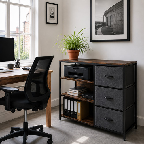 Black chest drawers 3 - black, of