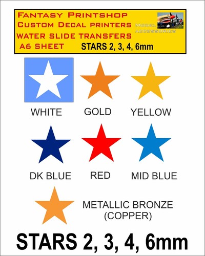 Stars decal sets - , water
