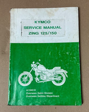 GENUINE KYMCO SCOOTER MOTORCYCLE WORKSHOP REPAIR MANUAL CLEAN BOOK ZING 125 150