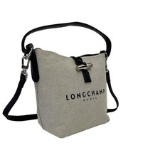 New Women's Longchamp Le Pliage Canvas Ecru Tote Shoulder Bag