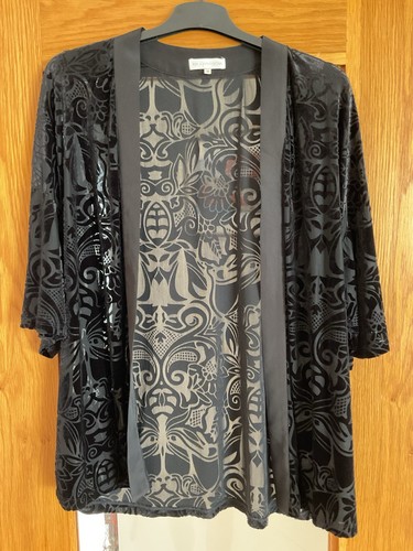 Black john rocha devore - black, 3/4