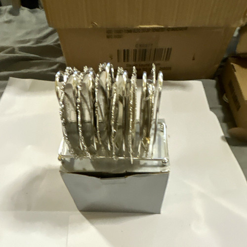 Silver plated metal slice - silver,