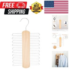 20 Bar Wooden Tie Hanger &