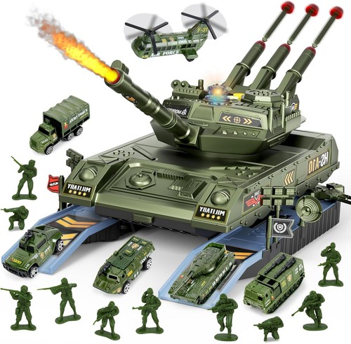 Army tank toy playset with - playset, 6