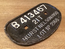 Original Railway Wagon D Plate