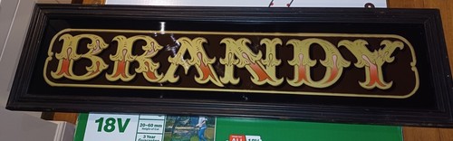 Antique brandy pub mirror - mirror,