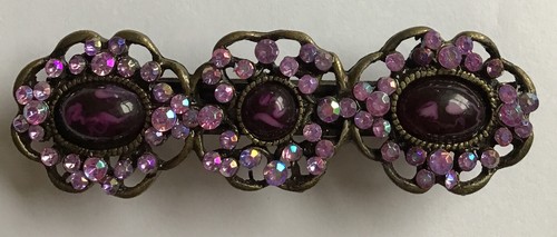 Antique look metal barrette - metal,