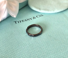 Tiffany & Co. Paloma Picasso Titanium Narrow Groove Band Ring S UK, 9.25US, 60EU