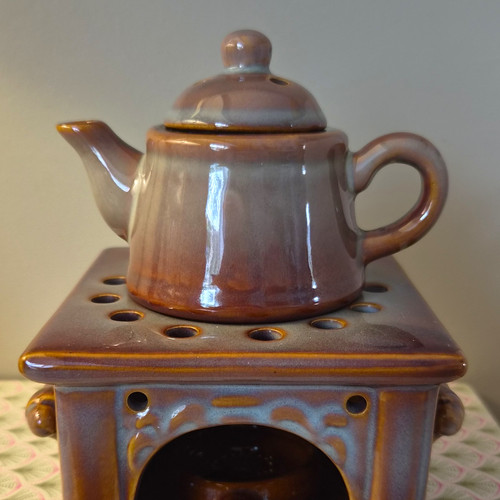 Vintage ceramic teapot stove - vintage,