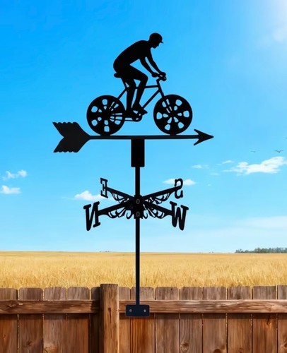 New metal bicycle cyclist - metal,