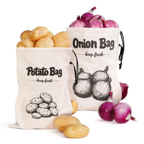 Bread potato onion veg - bread, storage